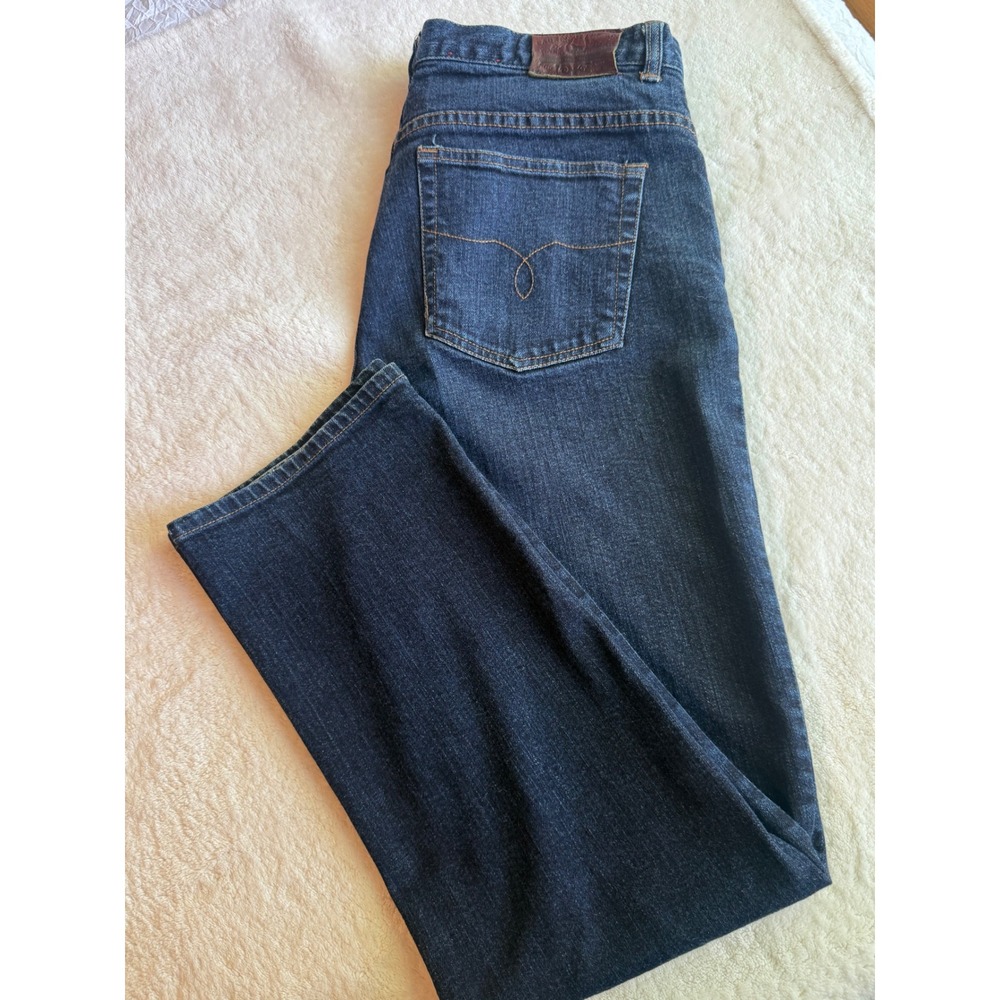 Lauren Ralph Lauren Classic Straight Leg Jeans Dark Wash Stretch Denim Size 12 - Picture 7 of 9